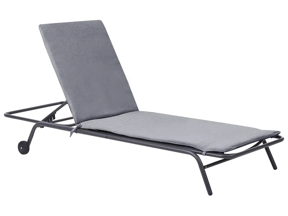 Sonnenliege VOLTERRA mit Relaxfunktion Metall Grau