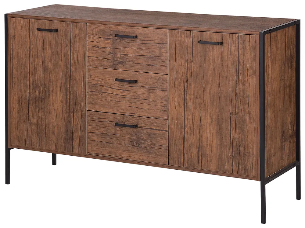 Sideboard mit 2 Türen TIFTON Dunkelbraun_758674