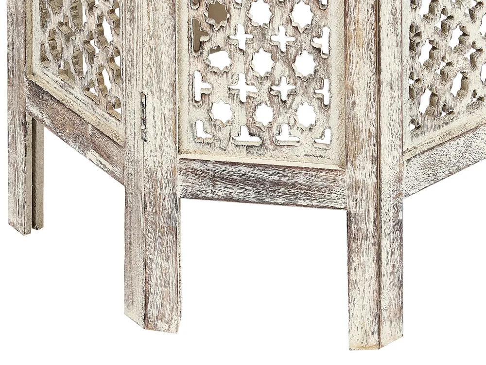 Side Table SANTRA Mango Wood Light Brown_857139