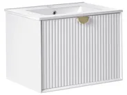 Wandmontierter Waschbeckenunterschrank mit Waschbecken BONAIRE Weiß_1005931