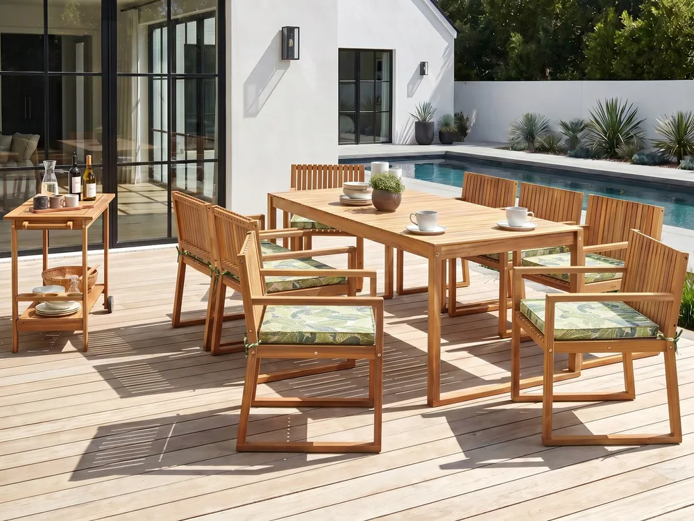 Gartenstuhlkissen 8er Set SASSARI 46 x 46 cm Hellgrün