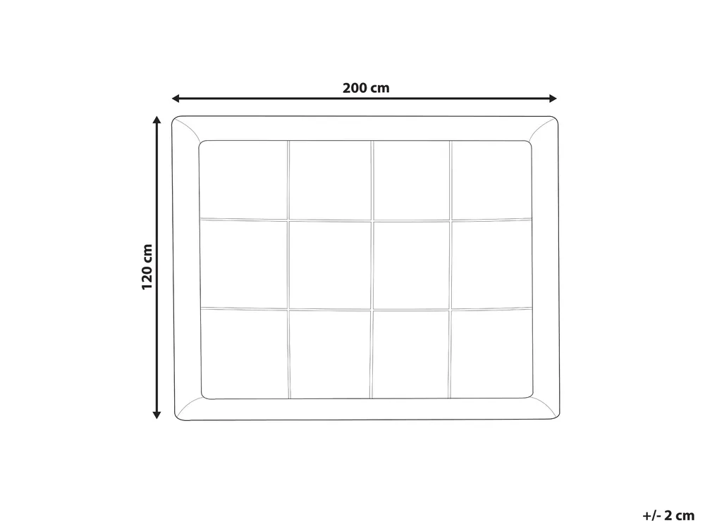 Polyester-Matratzentopper MULHACEN 120 x 200 cm_1044715
