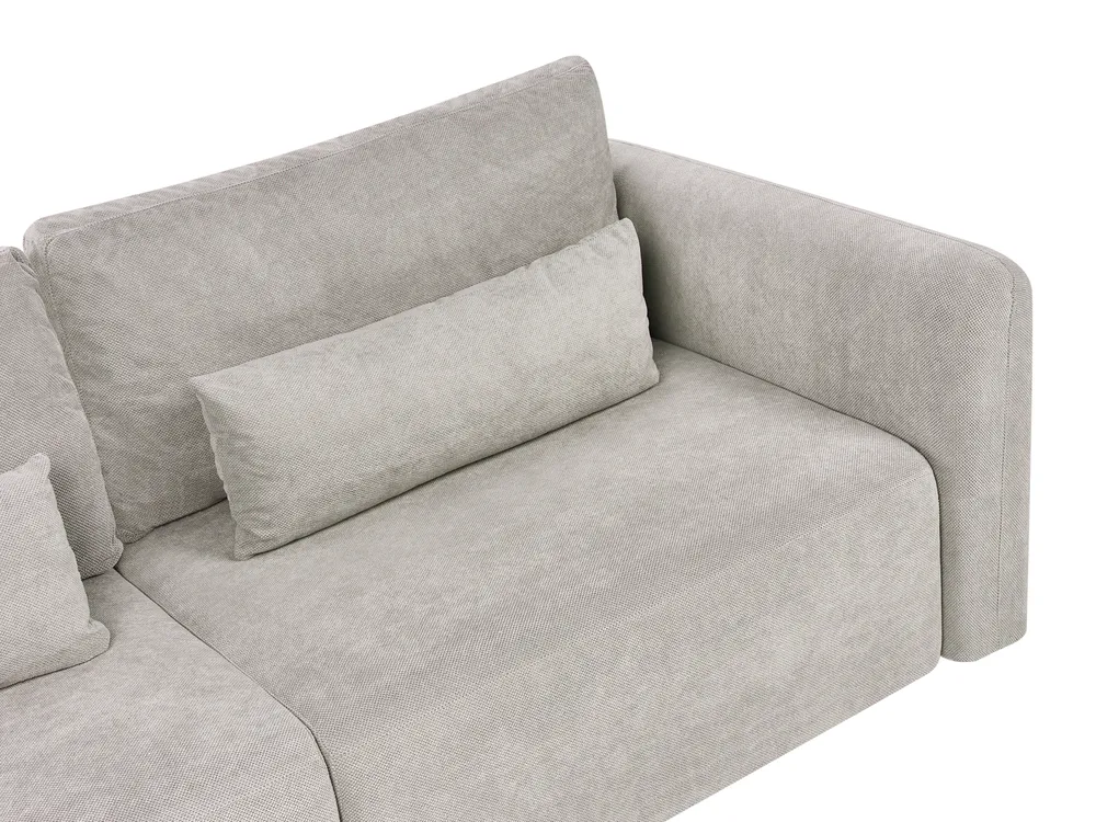 Schlafsofa 3-Sitzer VAXHOLM mit Stauraum Stoff Grau_1026877