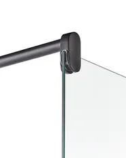 Duschwand AHAUS 80 x 190 cm Schwarz_944284