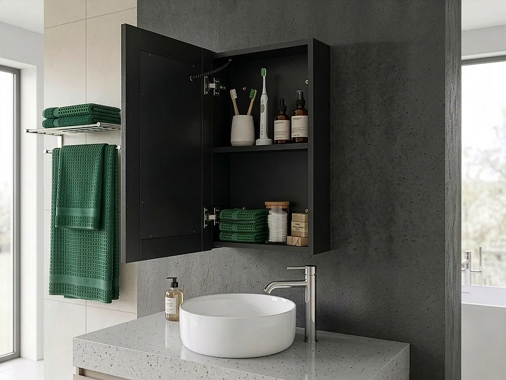 Bad-Spiegelschrank LED CAMERON 40 cm x 60 cm Schwarz_1173727