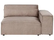 Modul Ecksofa 4-Sitzer HELLNAR mit Ottomane Stoff Hellbraun rechtsseitig_912420