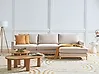 Ecksofa SIGGARD Stoff Hellbeige linksseitig