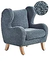 Kindersessel FARUM Bouclé Dunkelblau