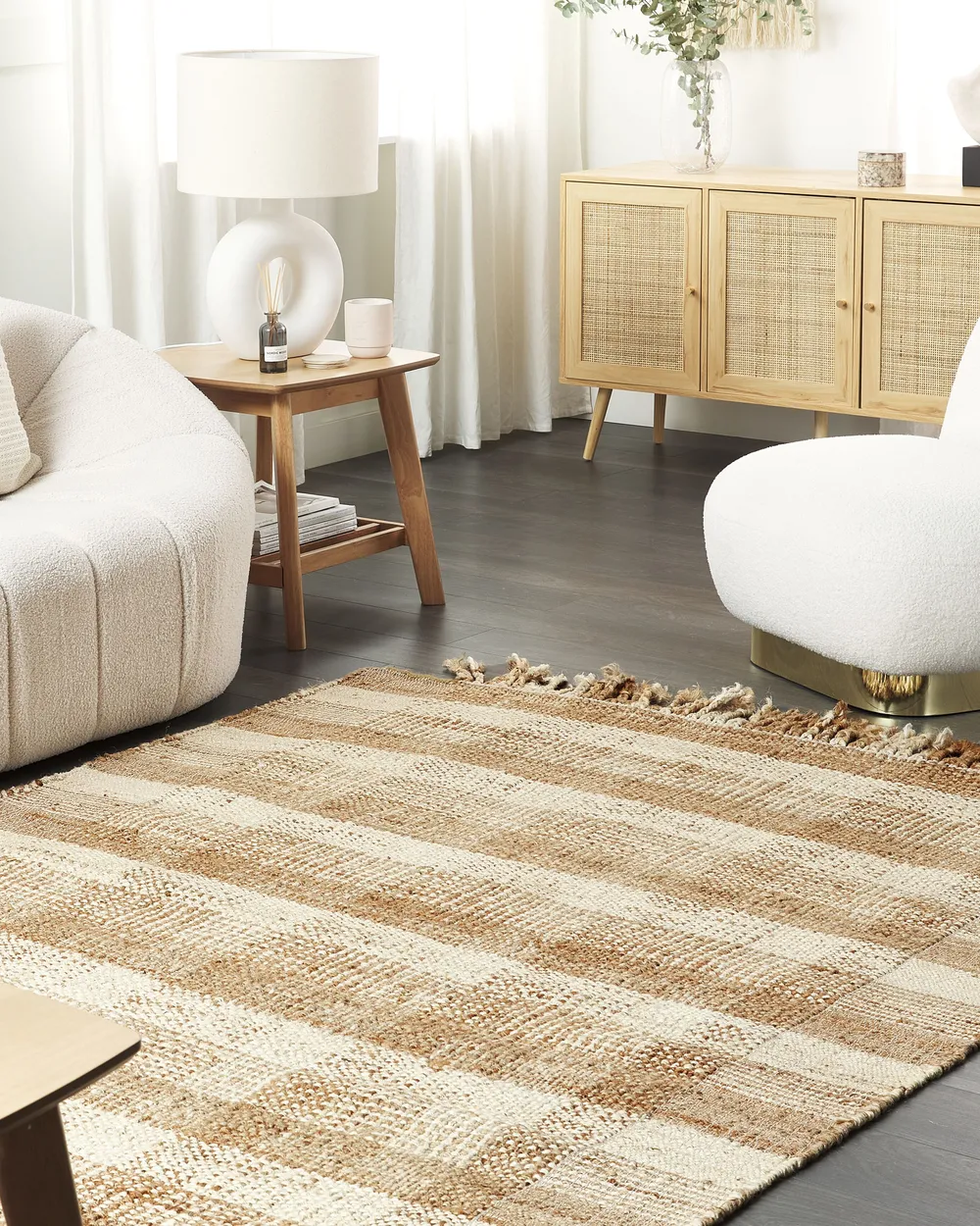 Rug BERISSA Beige 160 x 230 cm Jute