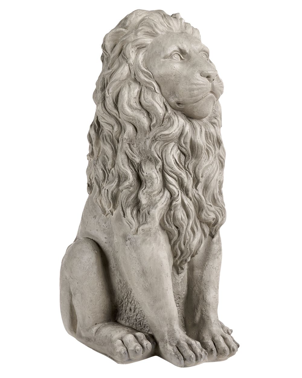 Gartenskulptur LEONE Löwe Hellgrau