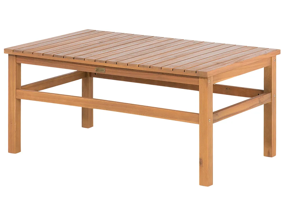 Lounge Set mit Tisch und Ottomane 4-Sitzer MANILA Akazienholz Hellbraun_803187