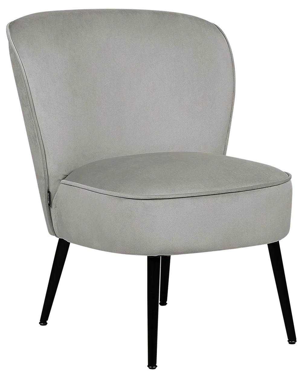 Sessel VOSS Samtstoff Hellgrau