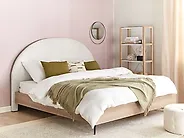 Bett mit Lattenrost Stoff MILLAY 160 x 200 cm Cremeweiß_1174067