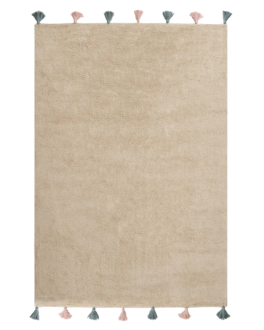 Kindervloerkleed KODINHI  Beige 140 x 200 cm Katoen