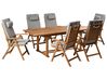 Gartenmöbel Set 6-Sitzer JAVA PREMIUM Akazienholz Grau meliert