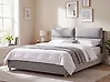 Bett mit Stauraum BATILLY Samtstoff Hellgrau 180 x 200 cm