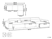 Modul Ecksofa 4-Sitzer HELLNAR Stoff Hellbraun linksseitig_912362