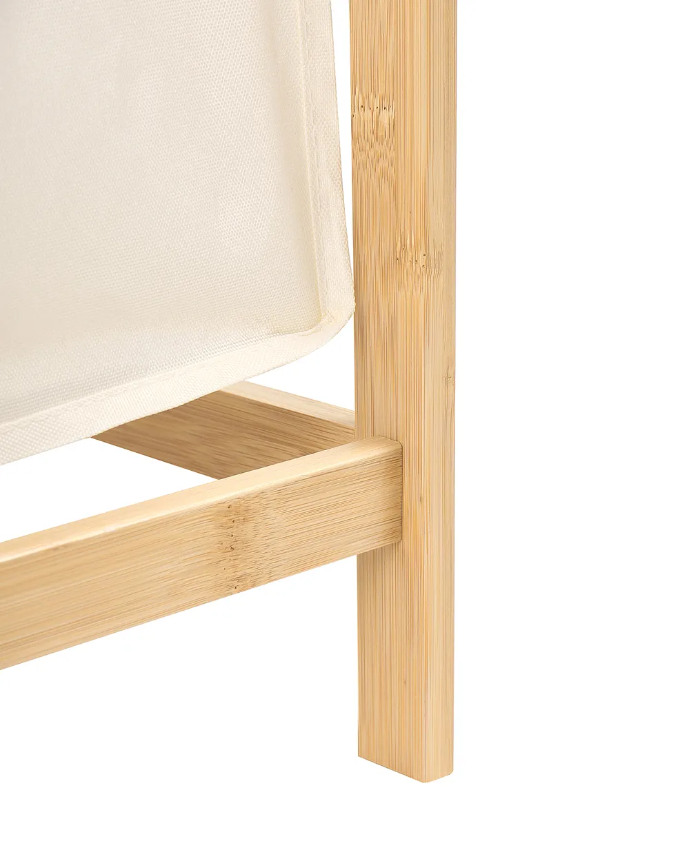Set of 2 Laundry Baskets with Shelf AZUFRERA Bamboo Light Brown/ White 70 L_1144523