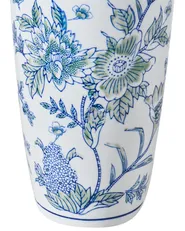 Blumenvase GUADIX 35 cm Porzellan Weiß / Blau_1052774