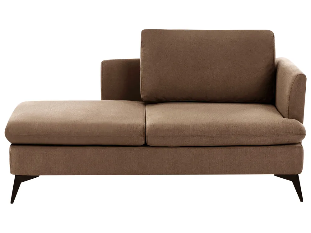 Rechtsseitige Chaiselongue SIEVOZ Stoff Braun