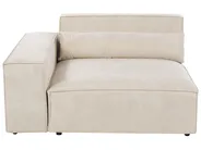 Eckmodul HELLNAR Samtstoff Hellbeige rechtsseitig_910784