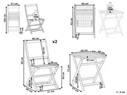 Bistro Set klappbar PARAGGI zertifiziertes Akazienholz Braun_928545