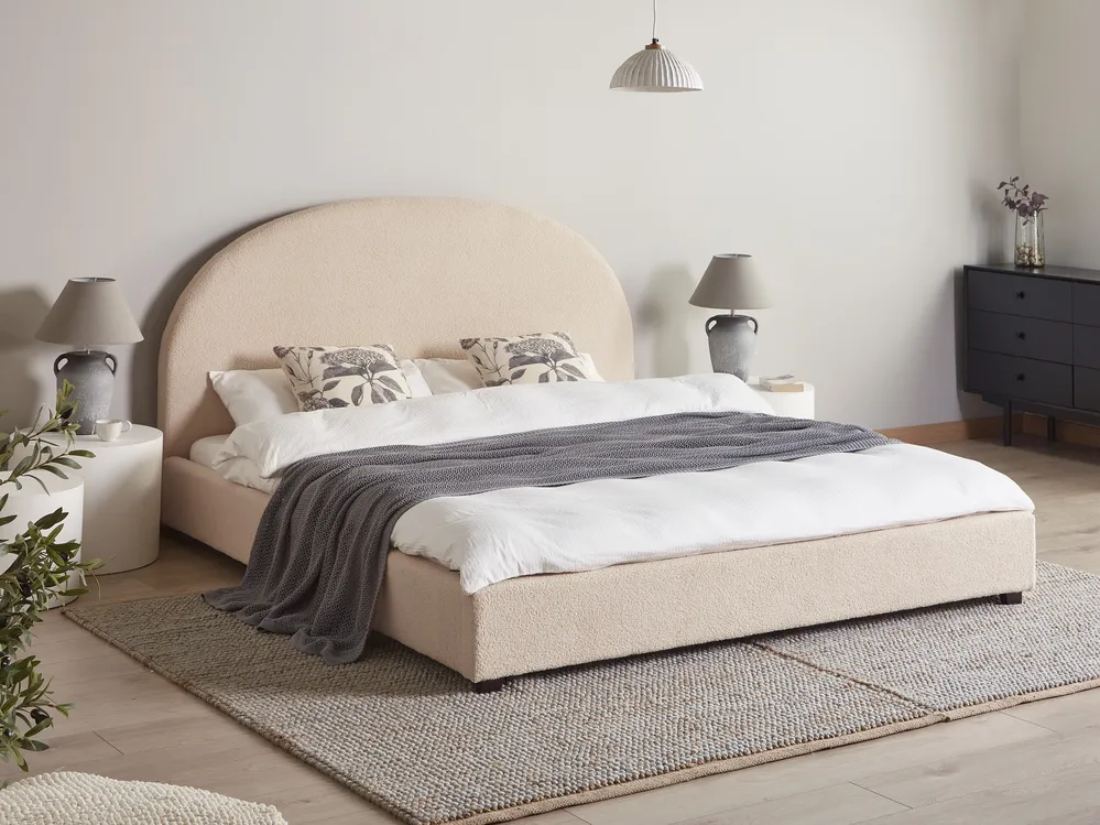Wasserbett Bouclé VAUCLUSE 180 x 200 cm Beige