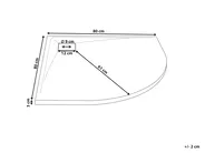 Duschwanne PARON 80 x 80 x 3 cm Weiß_968959