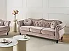 Sofa 3-Sitzer SKIEN Samtstoff Taupe