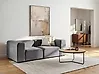 Modulsofa 2-Sitzer FALSTERBO Samtstoff Grau