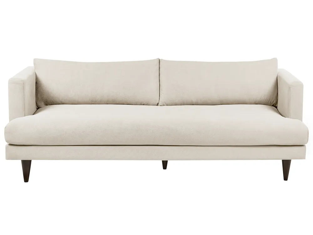 Sofa 3-Sitzer JARPEN Stoff Hellbeige