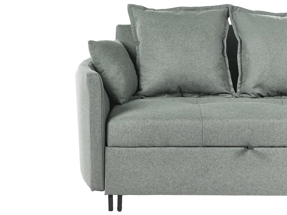 Sofa Bed 2 Seater HOVIN Fabric Green_962199