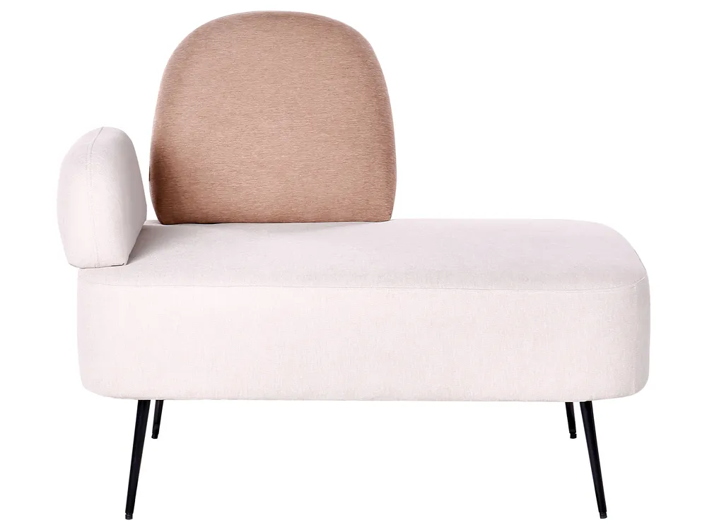 Linksseitige Chaiselongue ARCEY Stoff Braun