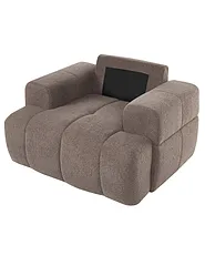 Fauteuil NARILLA Bouclé Taupe_1161491