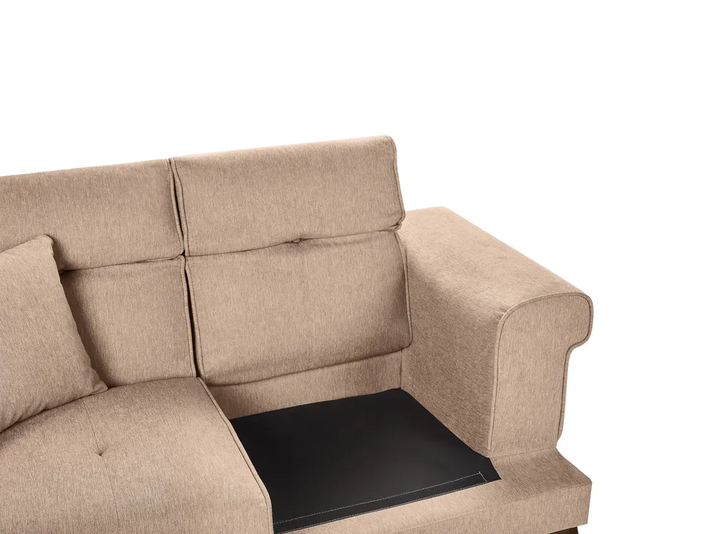 Sofa Set 5-Sitzer SKIVE Stoff Hellbraun_947497