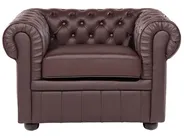 Living Room Set 4 Seater CHESTERFIELD Leather Brown_769470