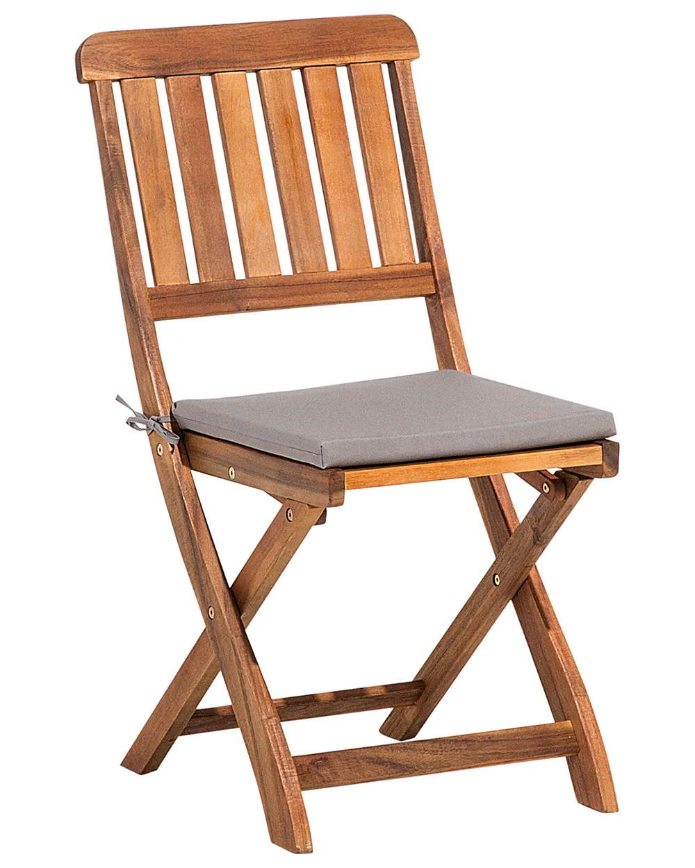 Set mit 2 Stühlen und Sitzkissen CENTO Akazienholz Braun_691088
