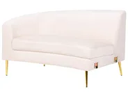 Halbrundes Sofa 4-Sitzer MOSS Samtstoff Hellbeige_851366