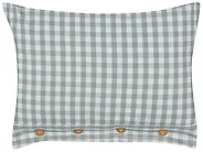 Throw Cushion TALYA 40 x 60 cm Mint Green Checked_1183810