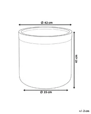 Blumenkübel SAMOS 42 cm Grau_853337