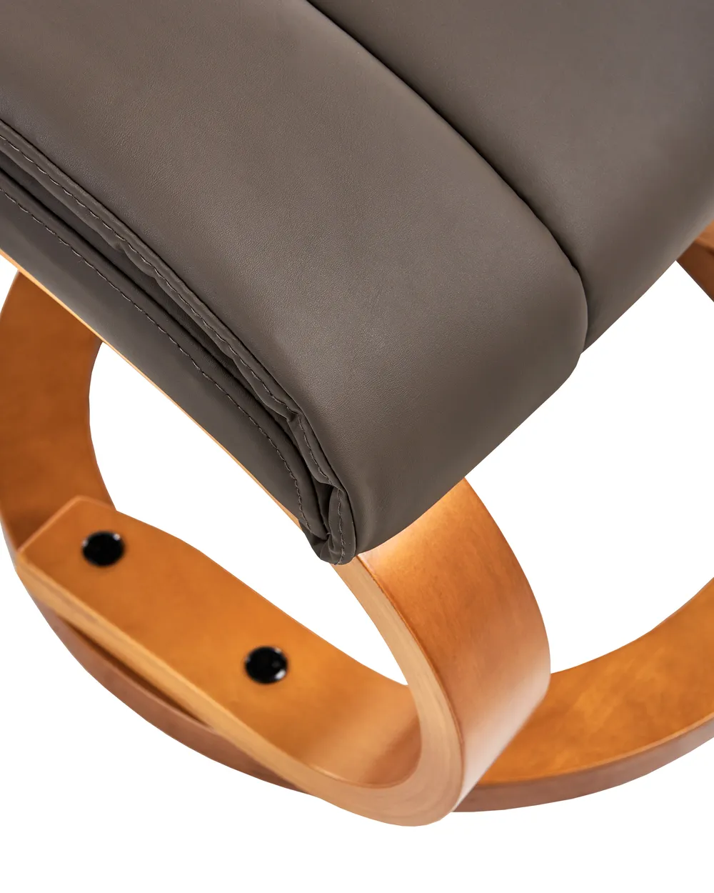 Massage Chair FORCE with Footstool Faux Leather Dark Brown_697927