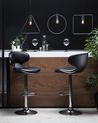 Set mit 2 Barstühlen CONWAY drehbar Kunstleder Schwarz
