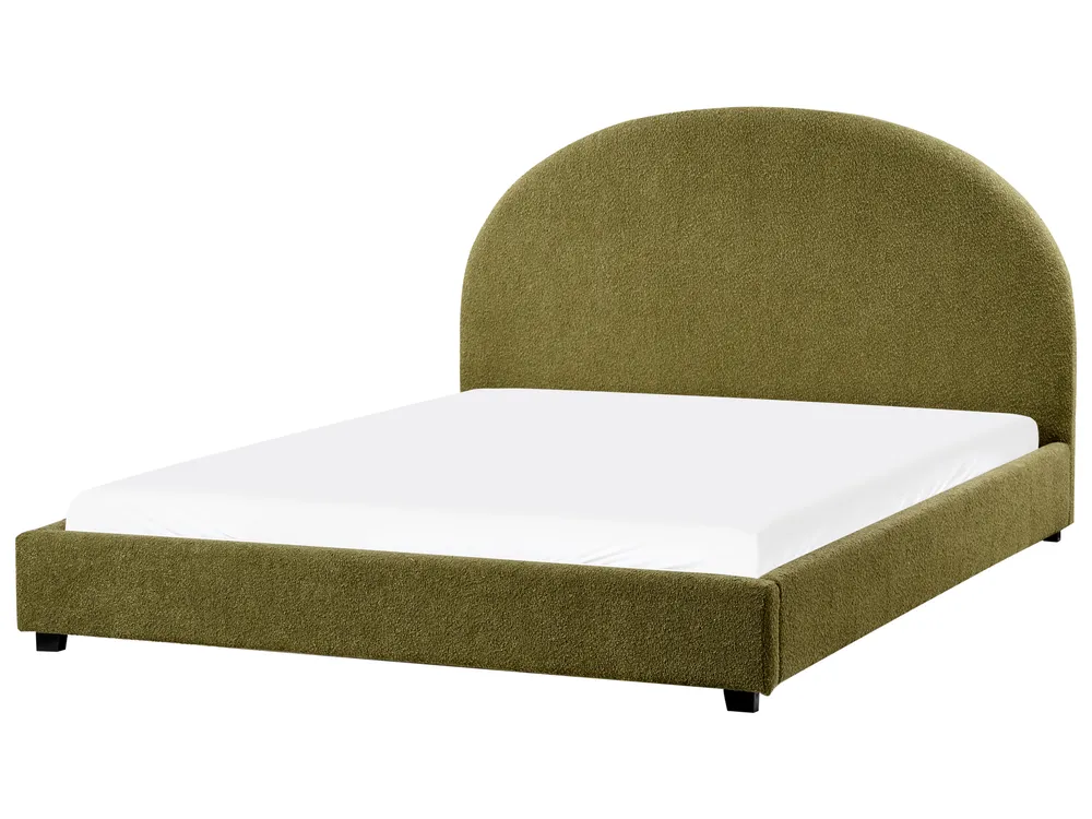 Wasserbett Bouclé VAUCLUSE 160 x 200 cm Olivgrün_977672
