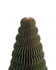 Weihnachtsdekoration 5er Set VORMA 25 cm Weihnachtsbaum Beige / Grün_1030623