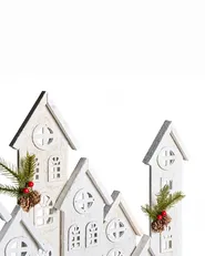 Weihnachtsdekoration LED MAAVESI 53 cm Haus Weiß_1028292