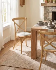 Set mit 2 Stühlen LYONS Holz Hellbraun / Beige_1090862