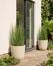 Set mit 2 Blumentöpfen DRABA 44 cm Beige_1095495