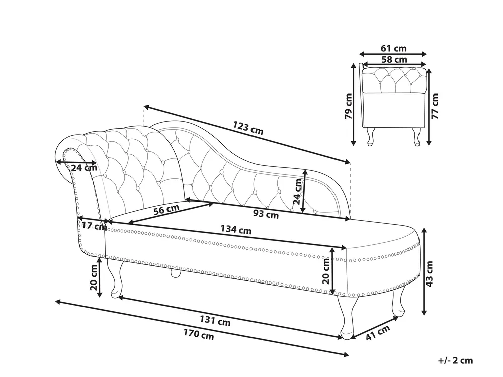 Linksseitige Chaiselongue NIMES Kunstwildleder Dunkelbraun_711624
