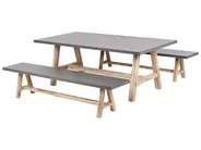 Gartenmöbel Set mit Bänken 6-Sitzer TONNARE Beton Grau_930631