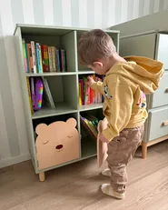Bücherregal mit 3 Ebenen NOBBY 90 cm Hellgrün_1055360